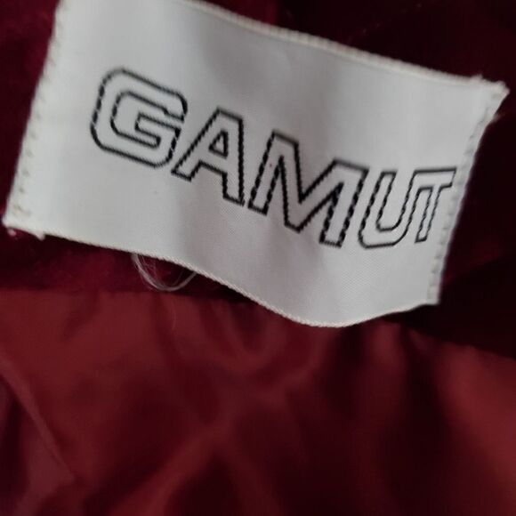 Vintage Gamut  Women's Quilted Blazer Military  Jacket Size XS Burgundy Preppy - Picture 8 of 11